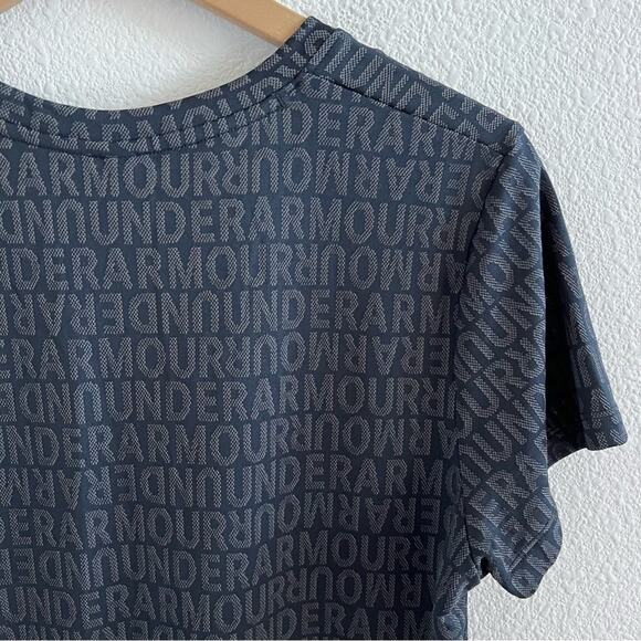 Under Armour Heatgear Loose Graphic Spellout V Neck Top Large - Picture 4 of 5